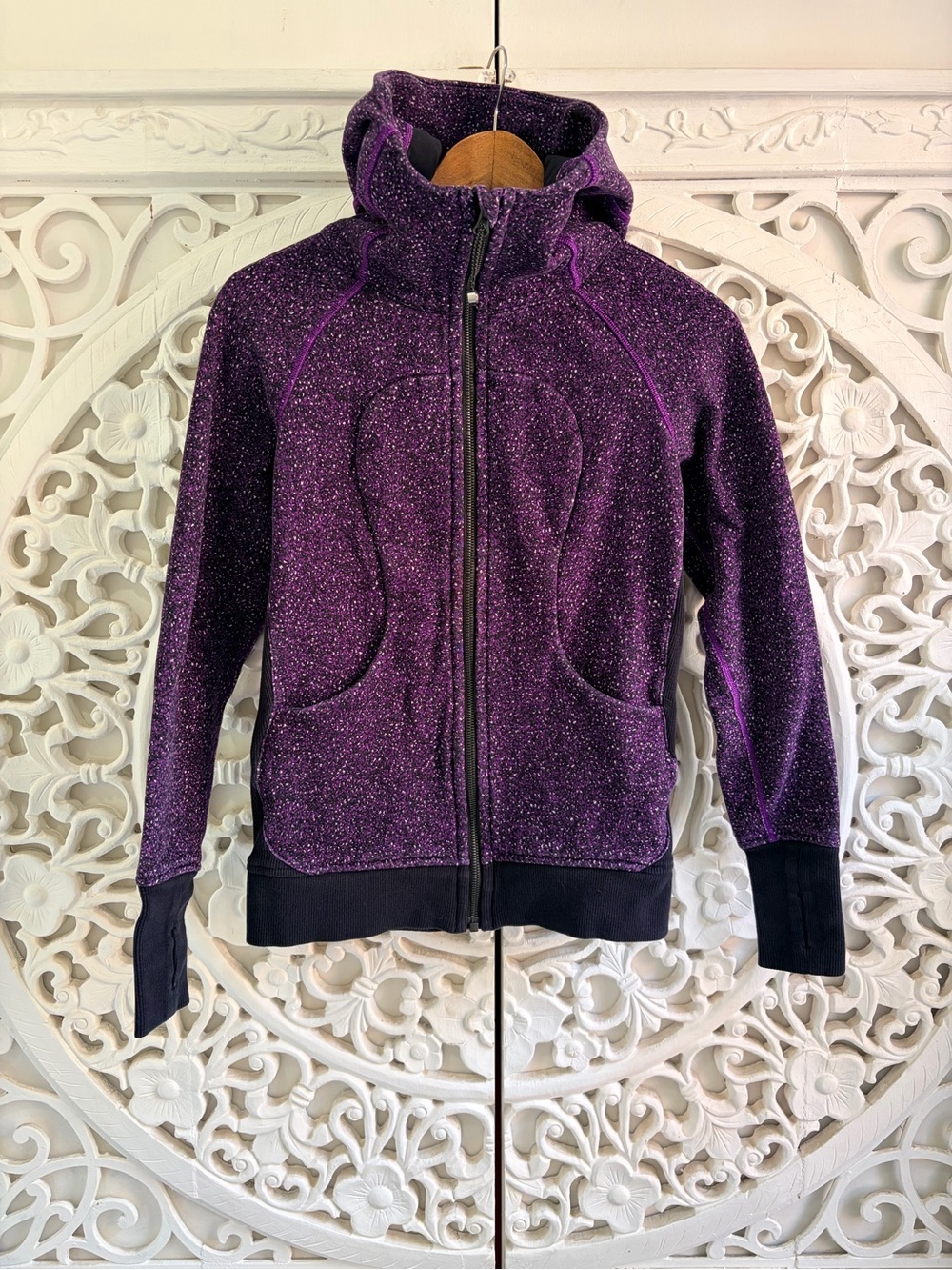 Lululemon Scuba Hoodie II Purple Speckled Full Zip Size 4